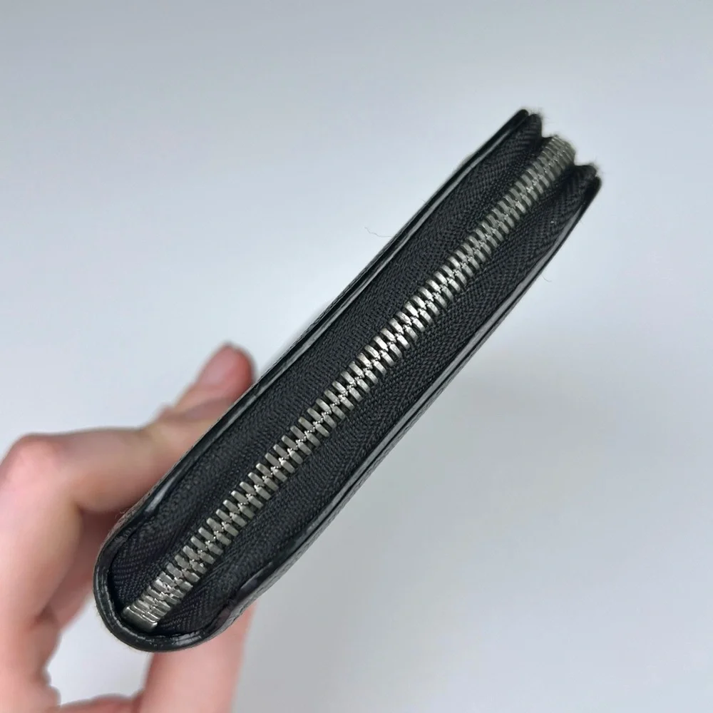 Cartier Santos Caviar Skin Zip Around Wallet
